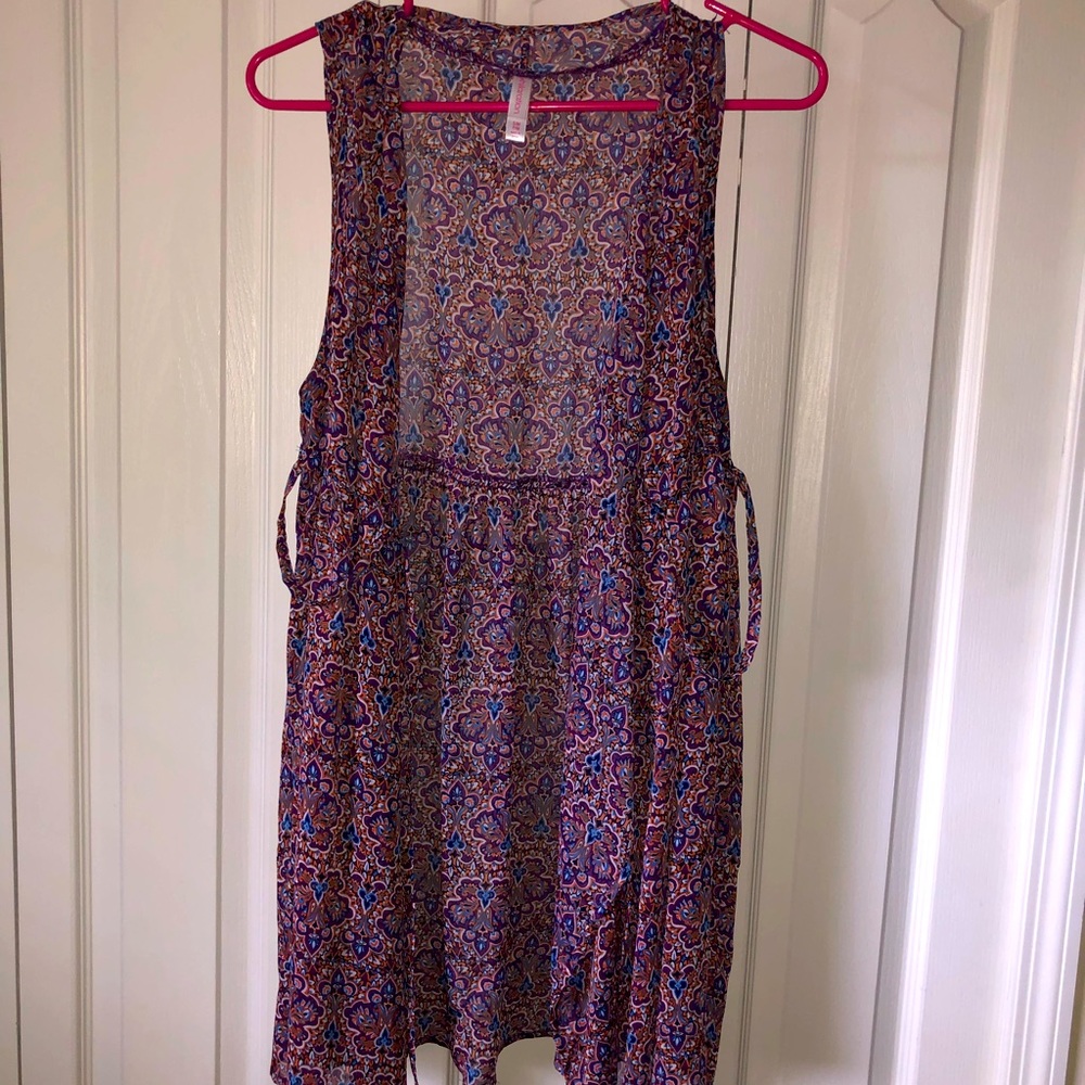 Moroccan print cover up